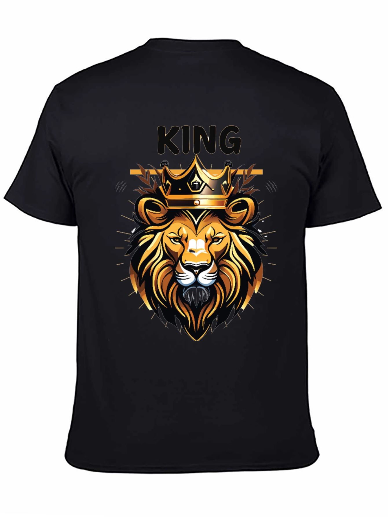 King Lion Graphic Black T-Shirt