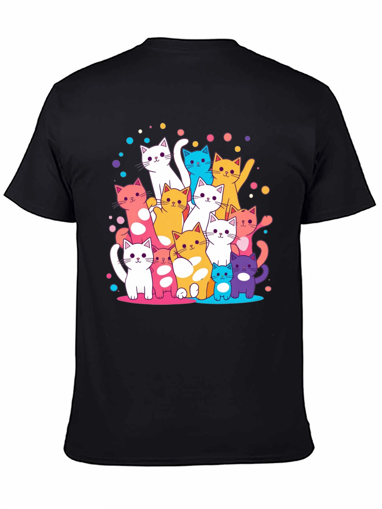 Colorful Cats Graphic T-Shirt