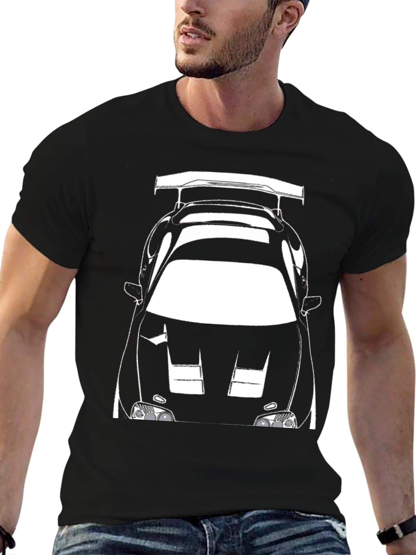 Black Car Graphic Tee - Automotive Enthusiast Shirt