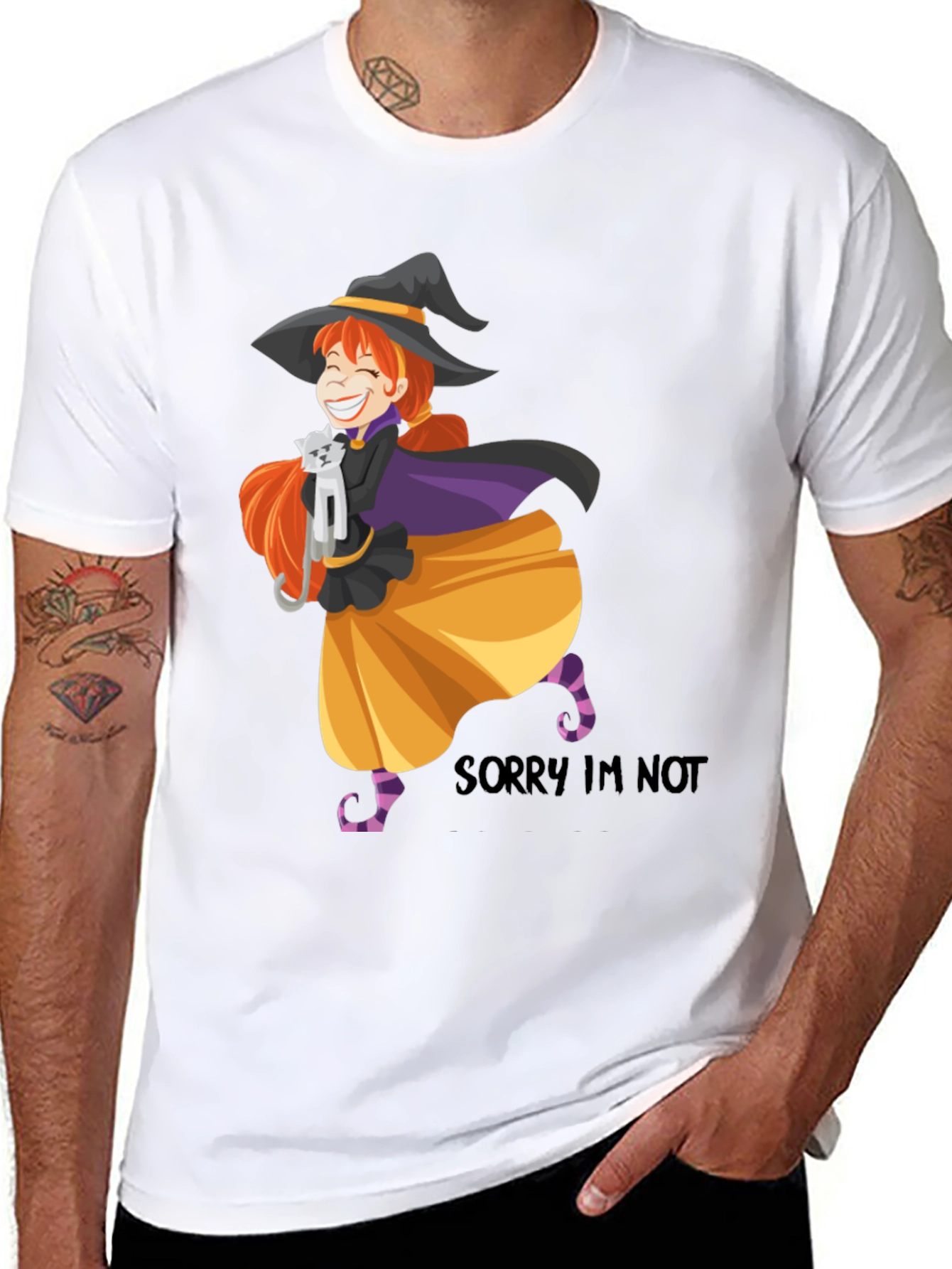 Witch Cat T-Shirt - Halloween Graphic Tee