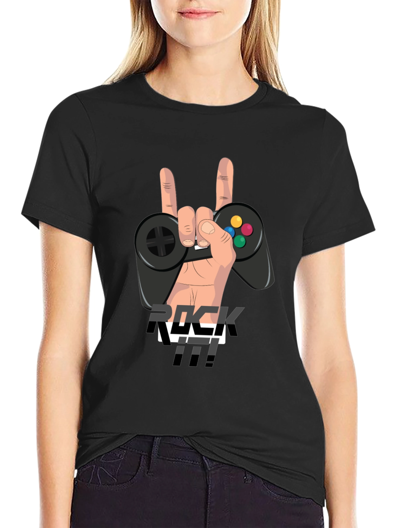 Rock It Gamer T-Shirt - Hand Controller Graphic