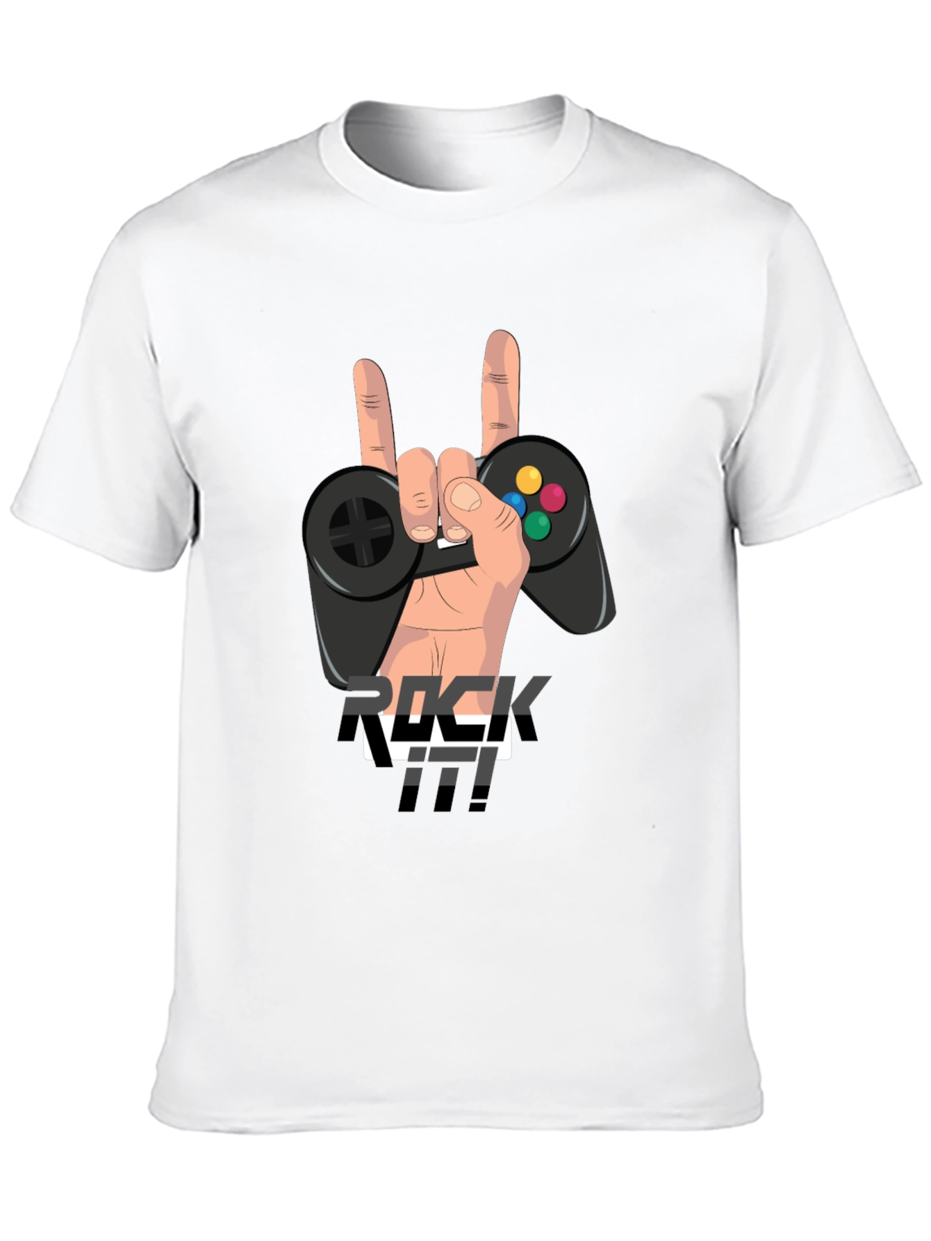 Rock It Gamer T-Shirt - Hand Controller Graphic