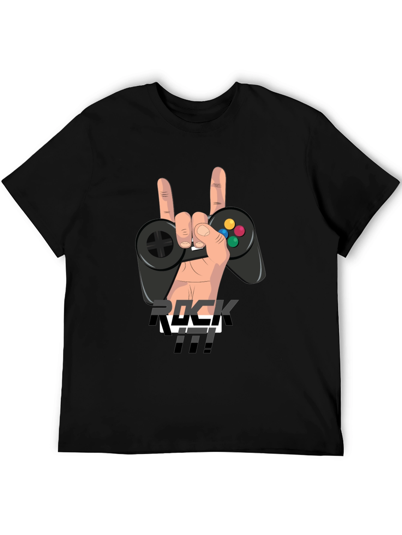 Rock It Gamer T-Shirt - Hand Controller Graphic