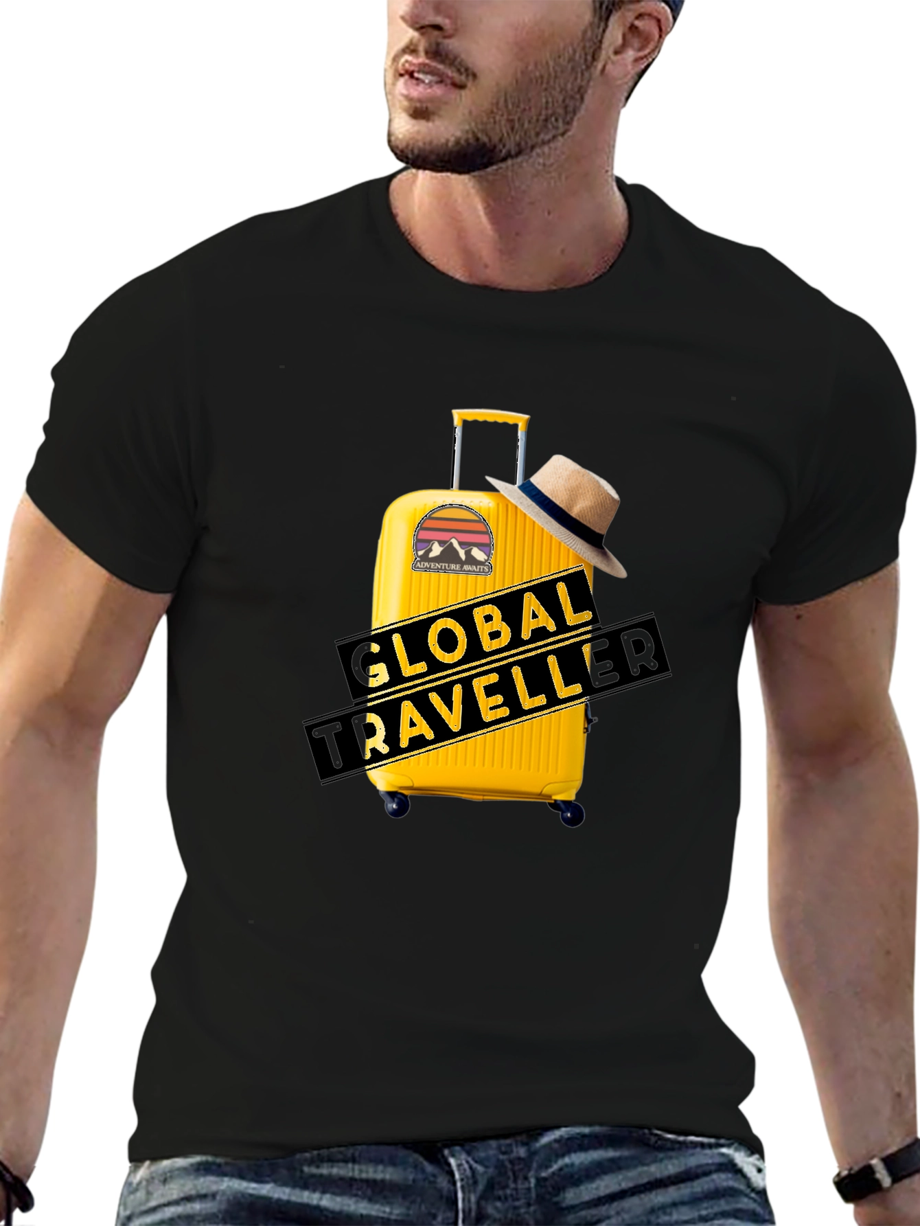 Global Traveller Black T-Shirt
