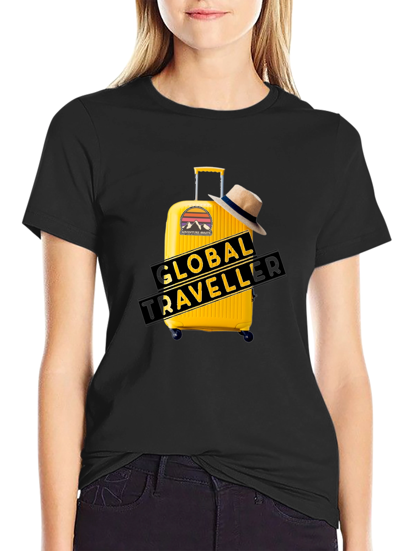 Global Traveller Black T-Shirt