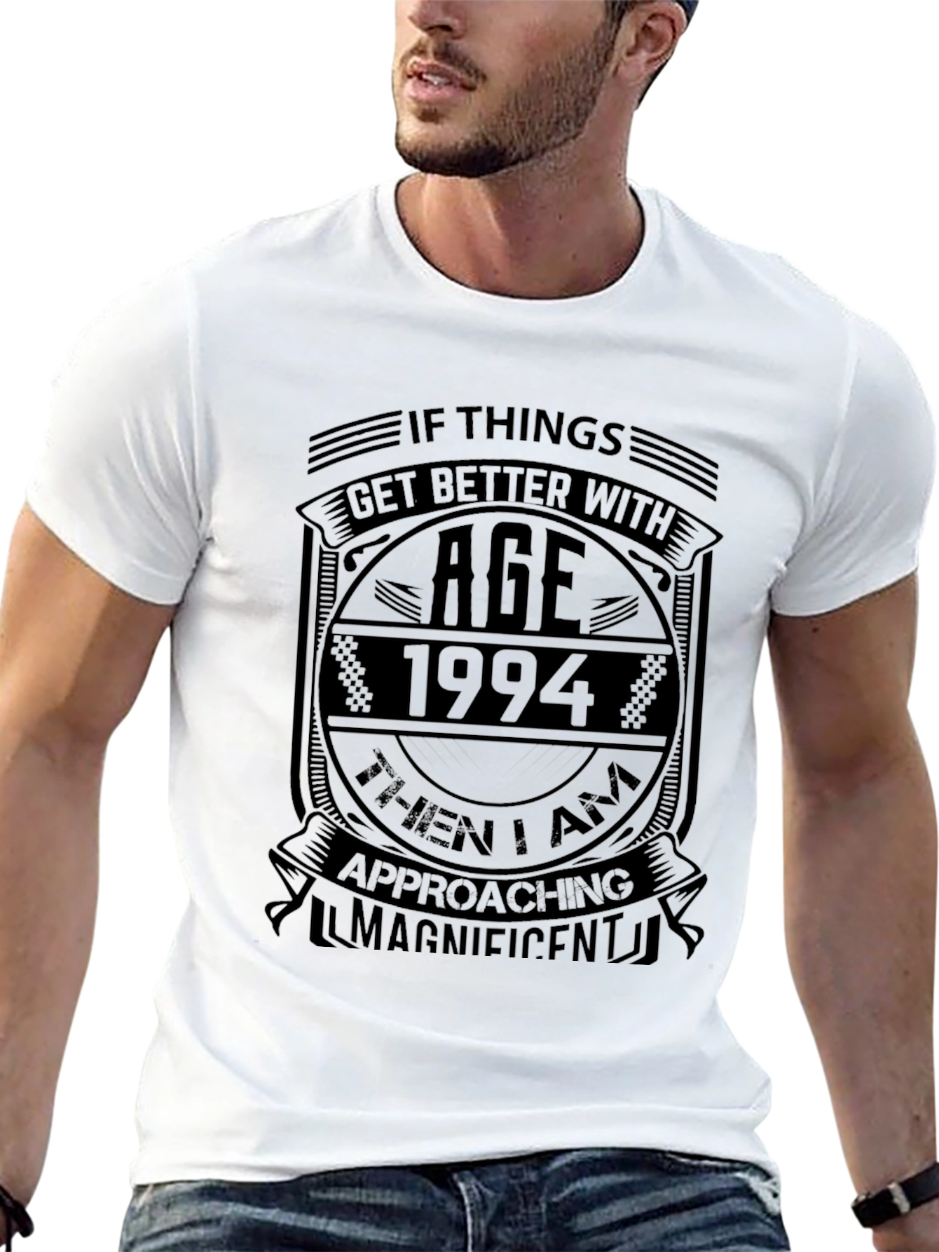 1994 Birthday Ageing Humor Black T-Shirt
