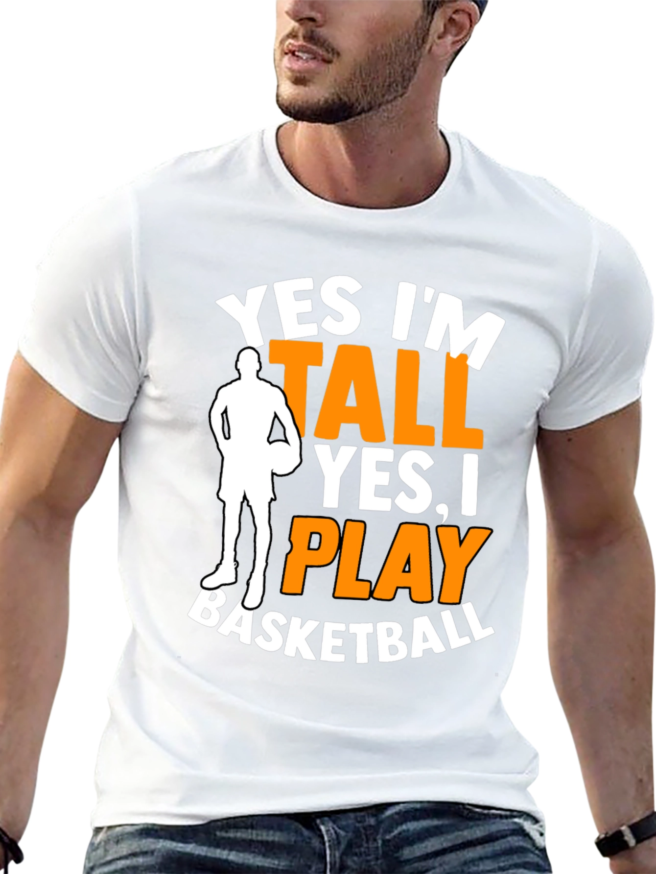 Yes Im Tall Basketball Graphic Tee