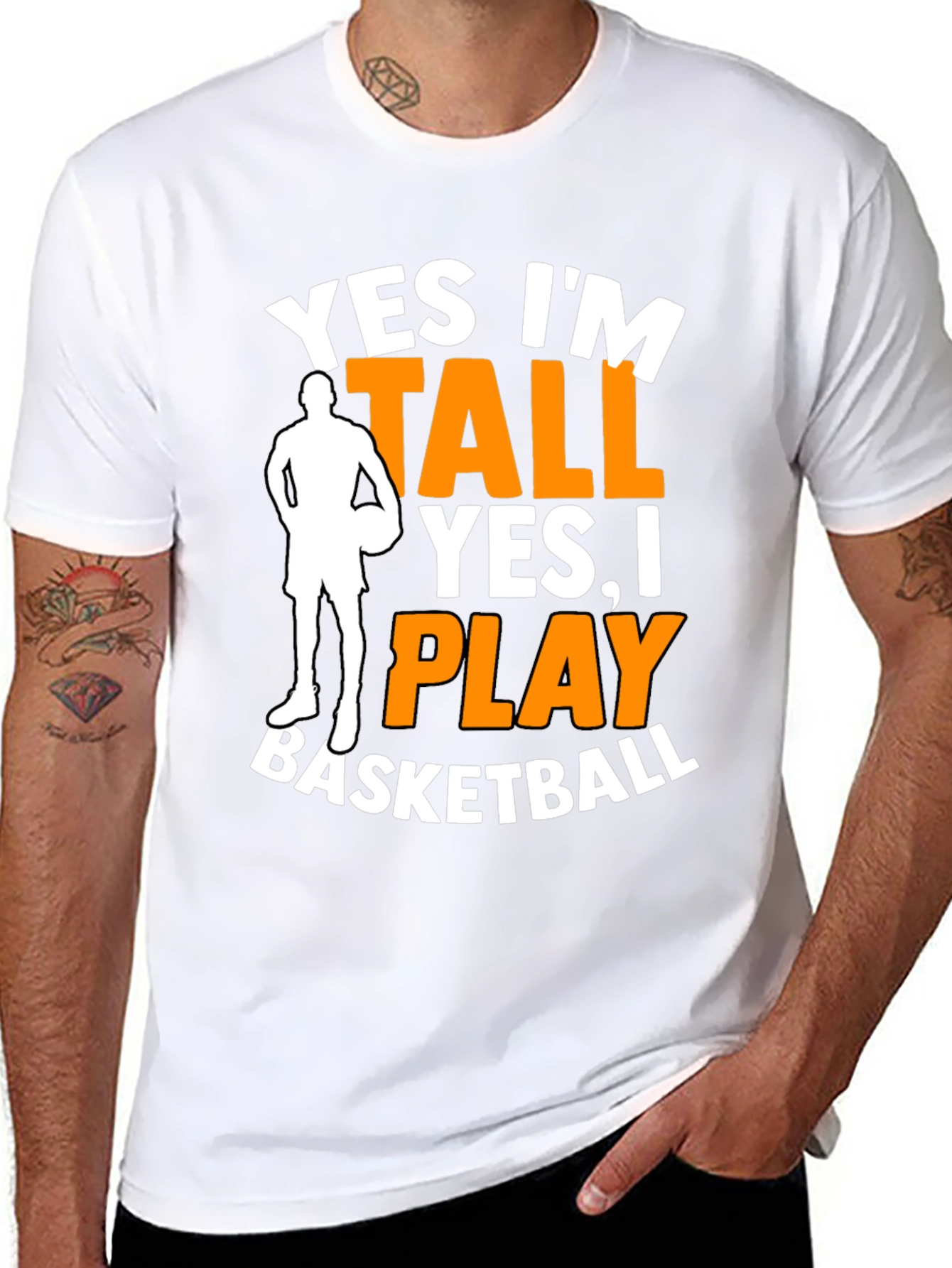 Yes Im Tall Basketball Graphic Tee