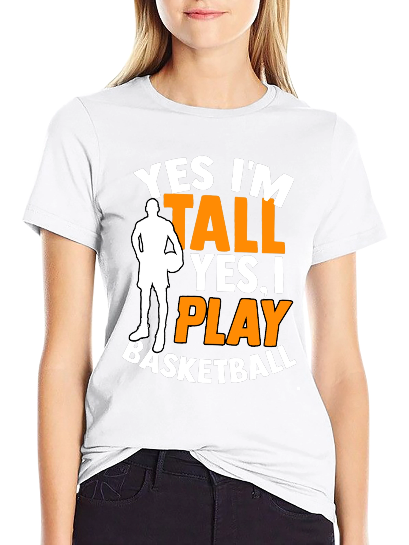 Yes Im Tall Basketball Graphic Tee