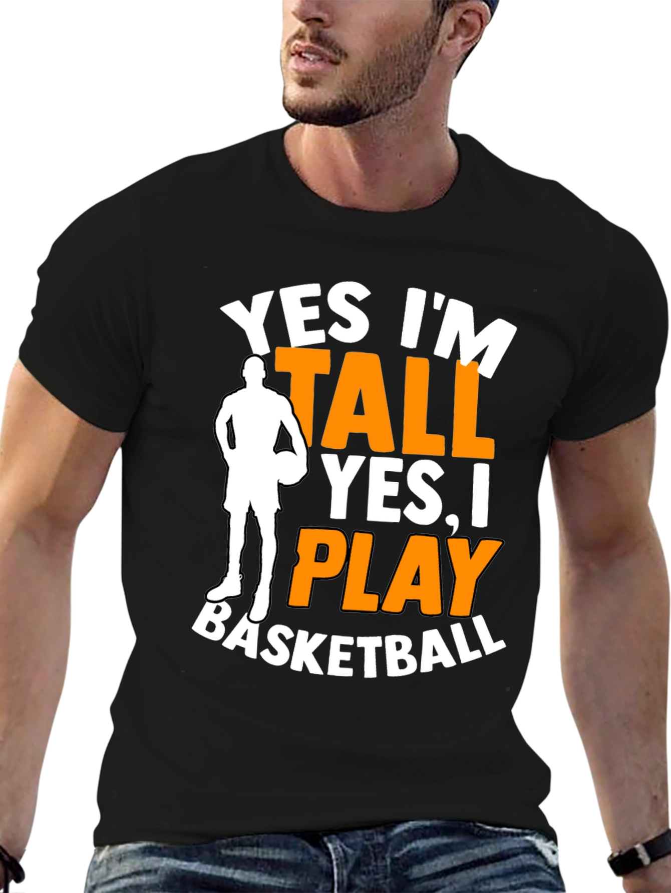 Yes Im Tall Basketball Graphic Tee