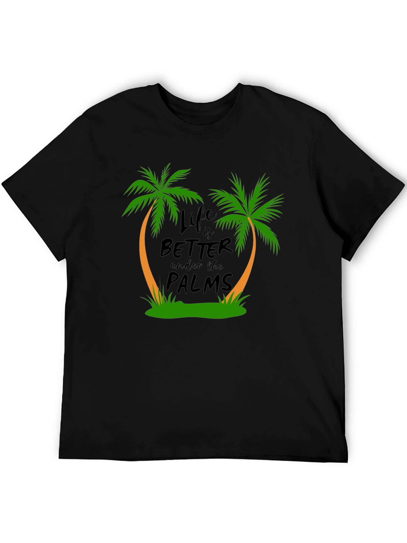 Life is Better Under the Palms Black T-Shirt