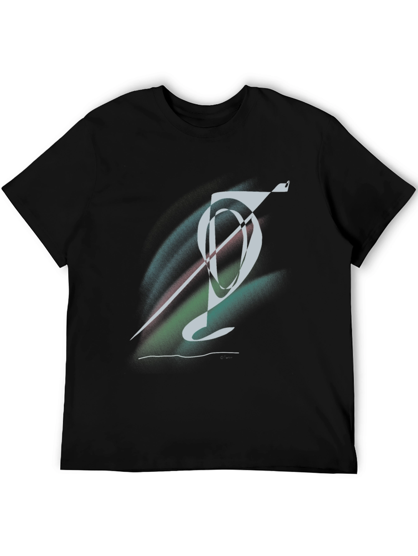 Abstract Graphic Black T-Shirt