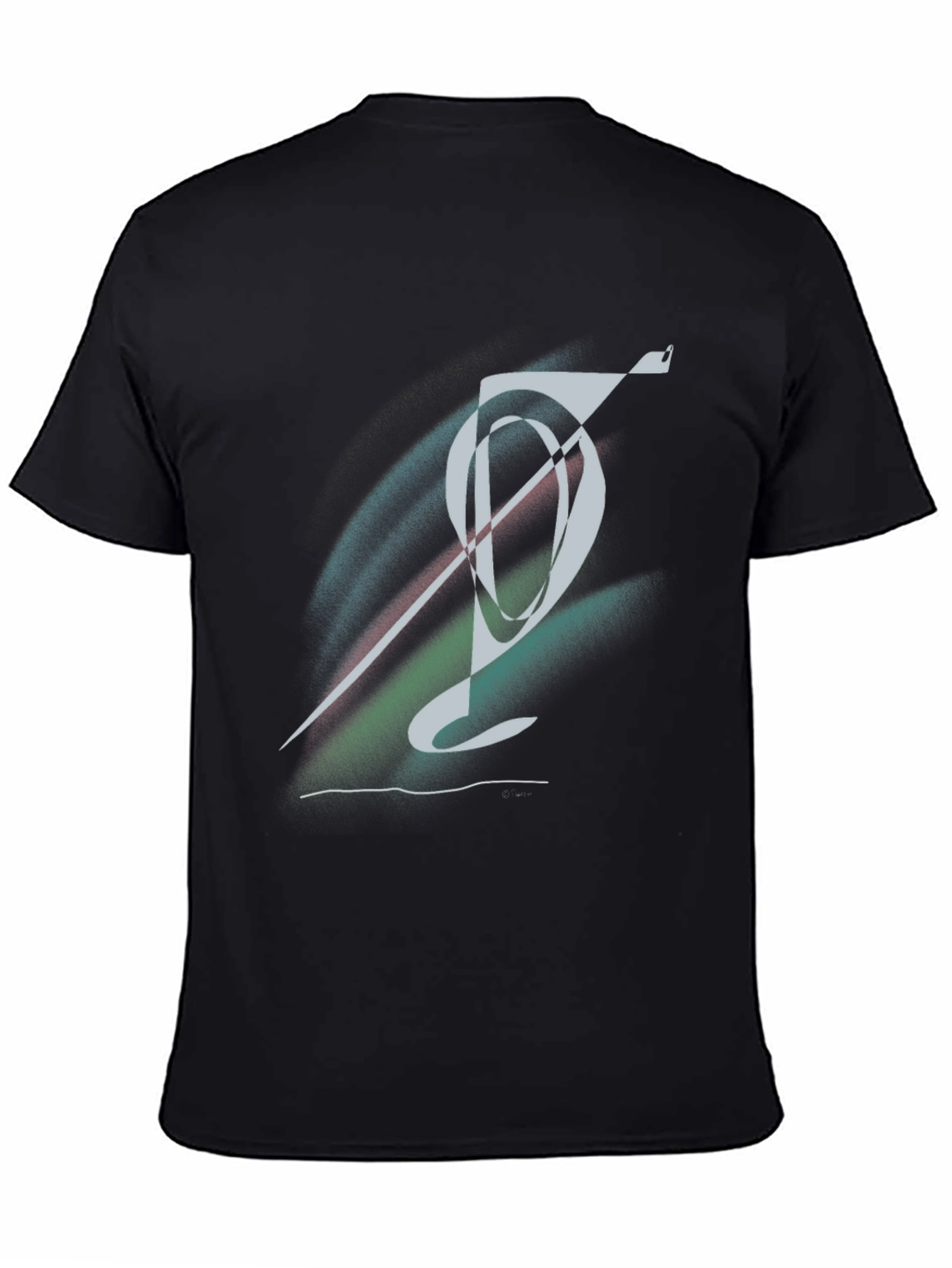 Abstract Graphic Black T-Shirt