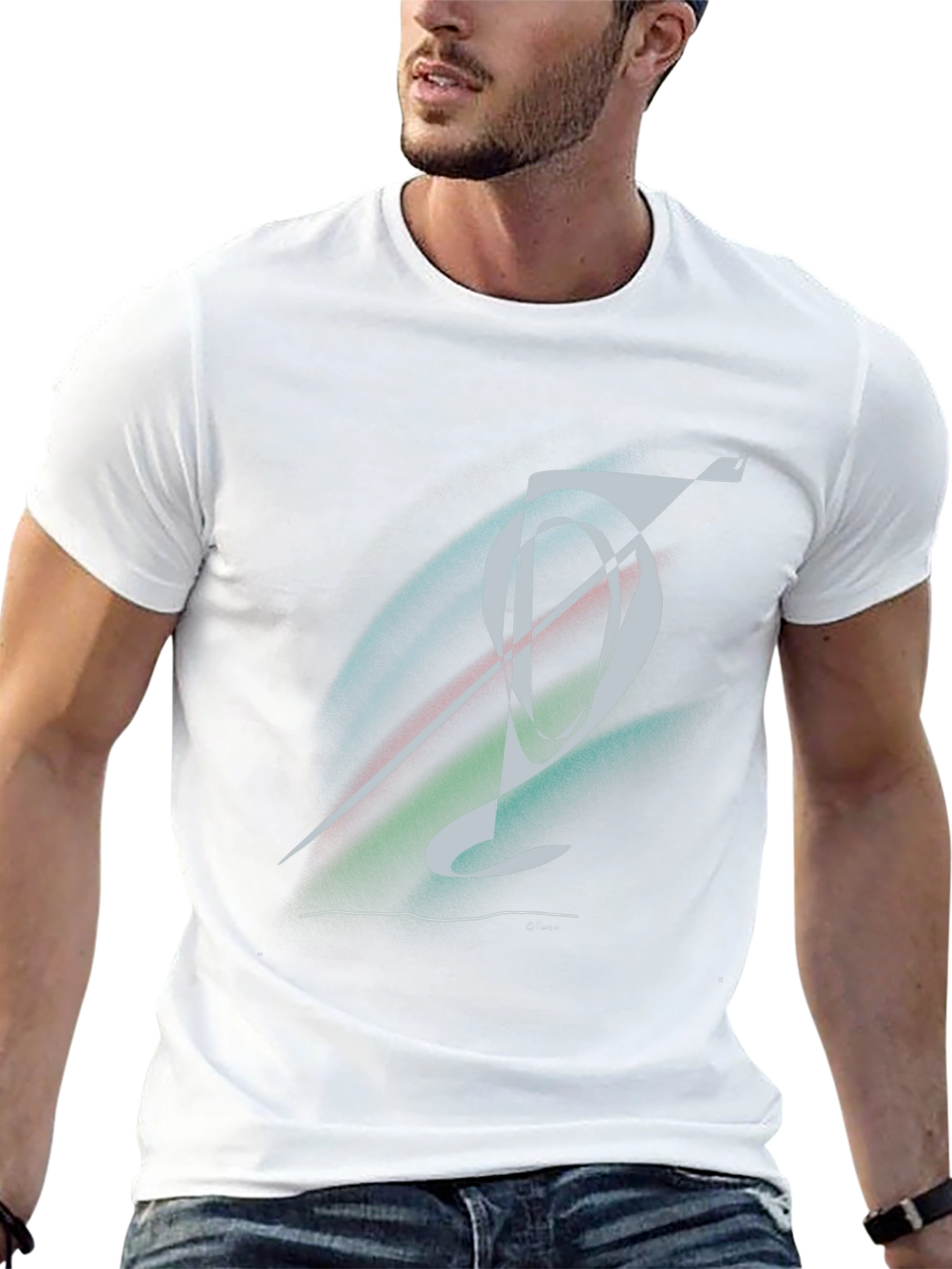 Abstract Graphic Black T-Shirt