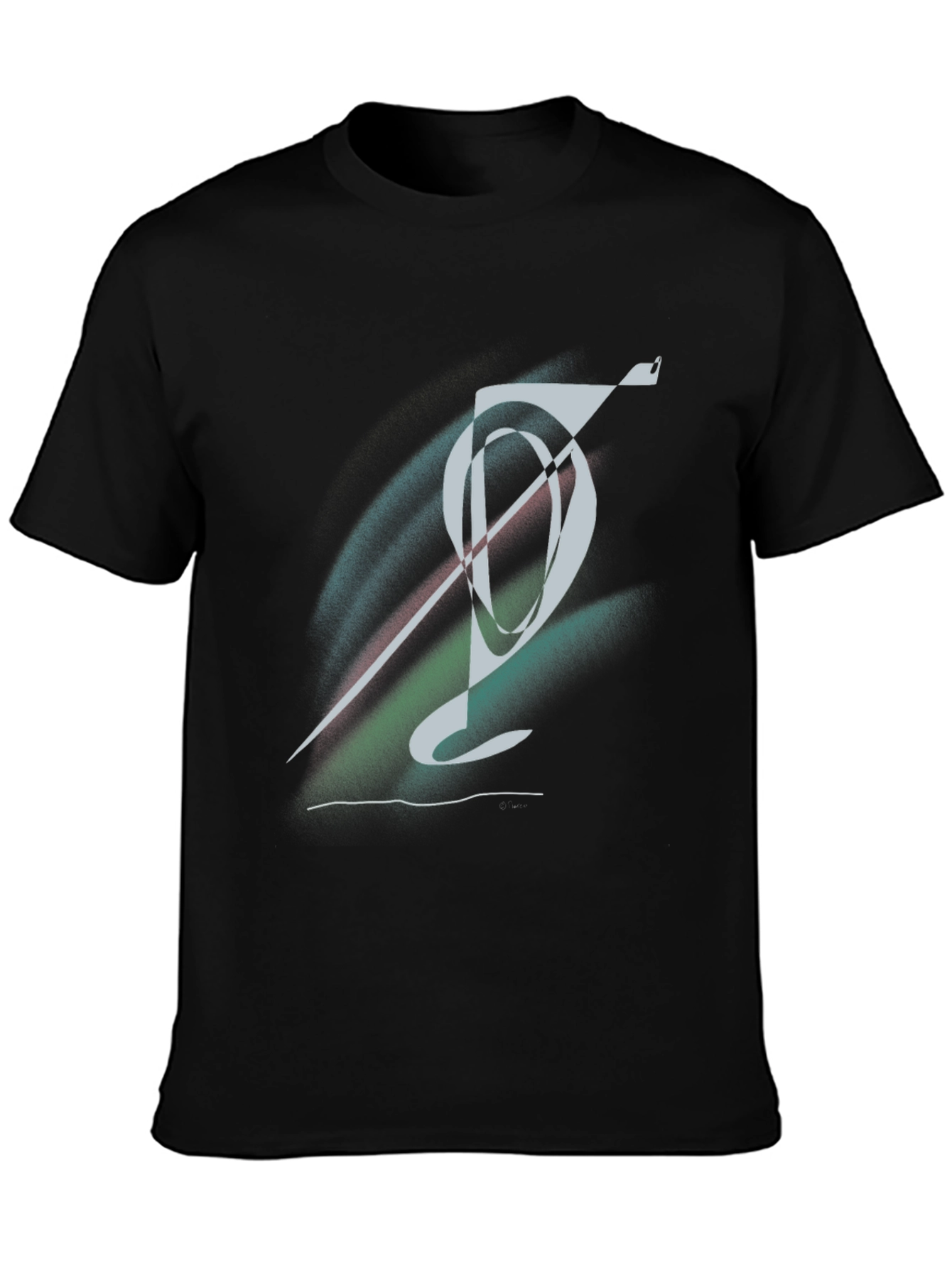 Abstract Graphic Black T-Shirt