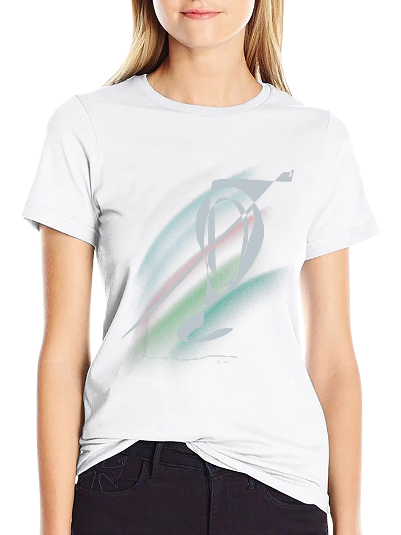 Abstract Graphic Black T-Shirt