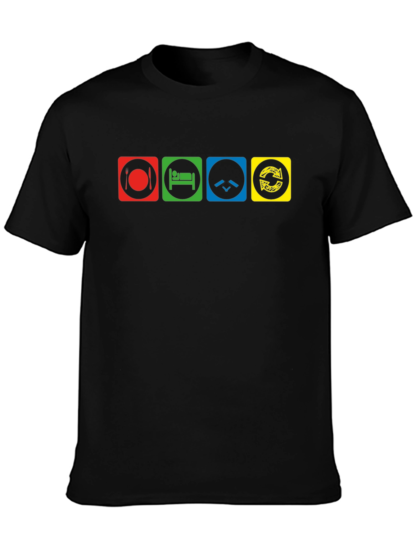 Eat Sleep Code Repeat Black T-Shirt