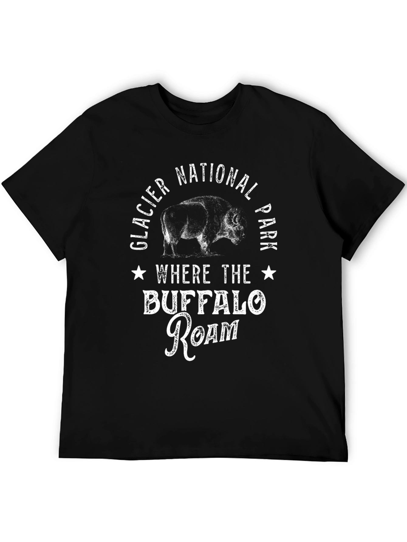 Glacier National Park Buffalo Roam T-Shirt