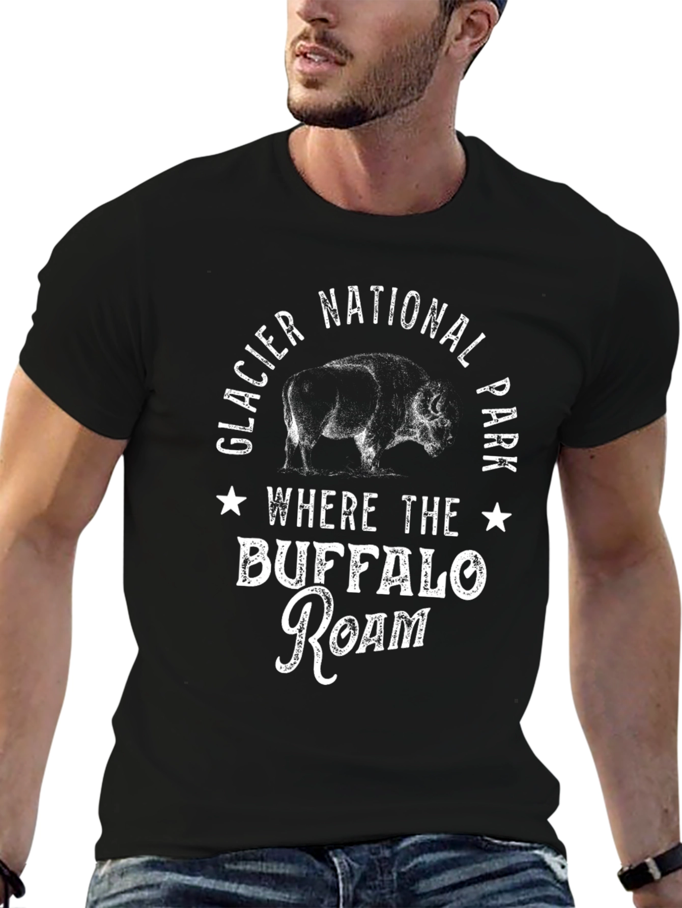 Glacier National Park Buffalo Roam T-Shirt