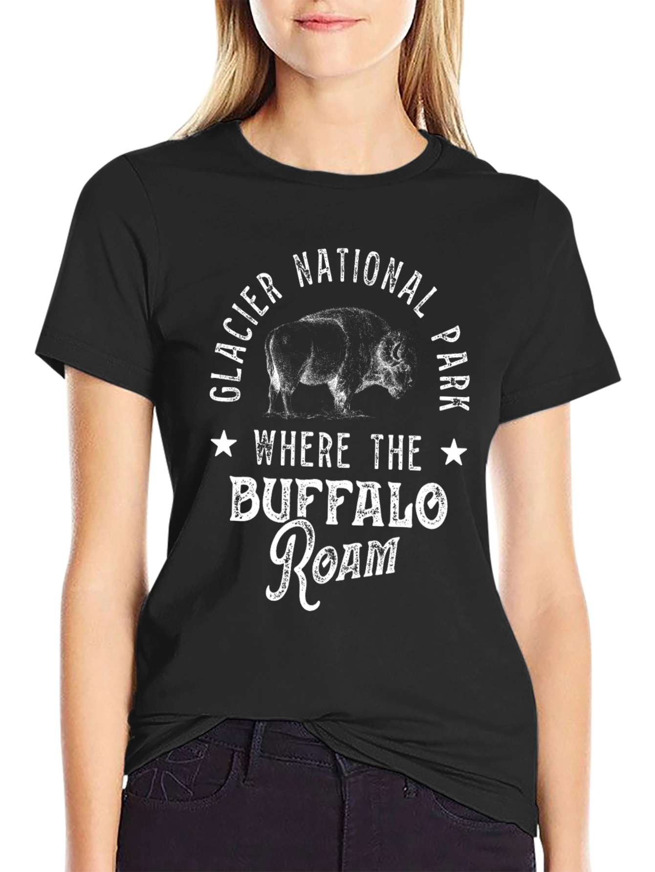Glacier National Park Buffalo Roam T-Shirt