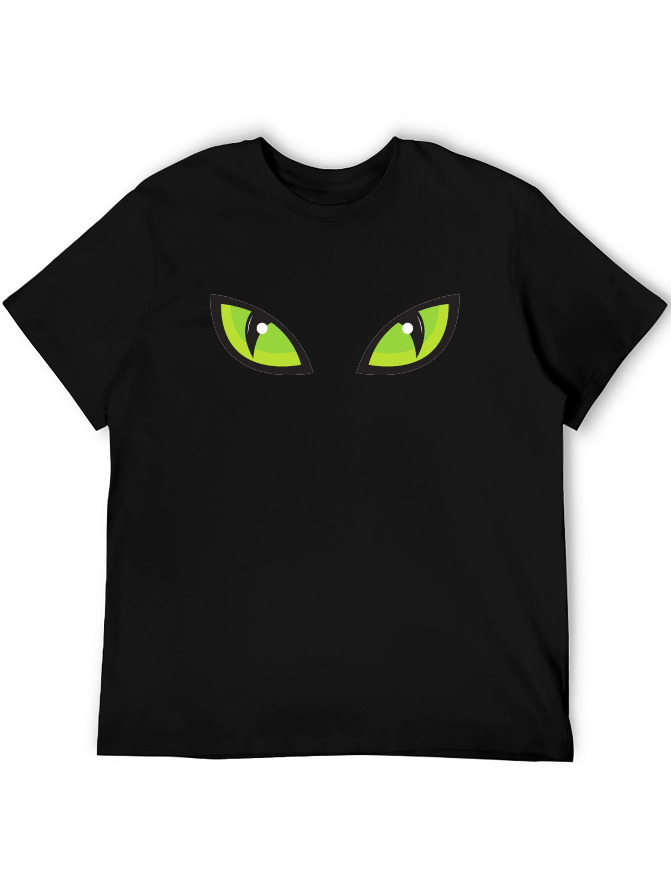 Mysterious Green Eyes Black T-Shirt