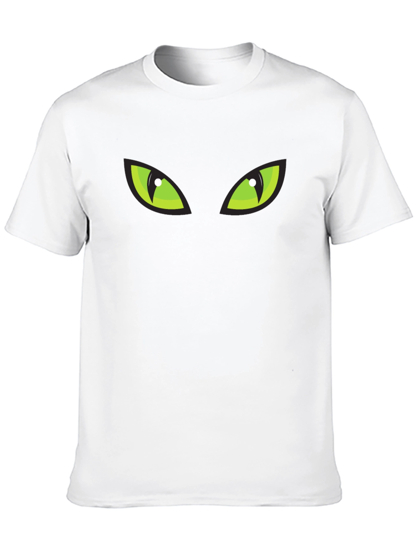 Mysterious Green Eyes Black T-Shirt