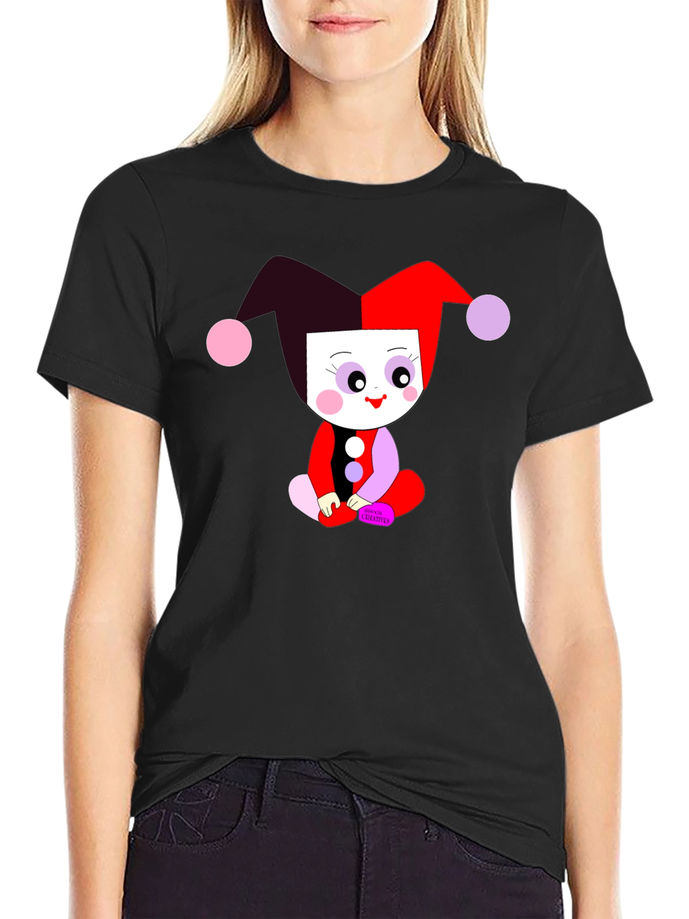 Clown Baby Graphic Tee - Black Cotton Shirt