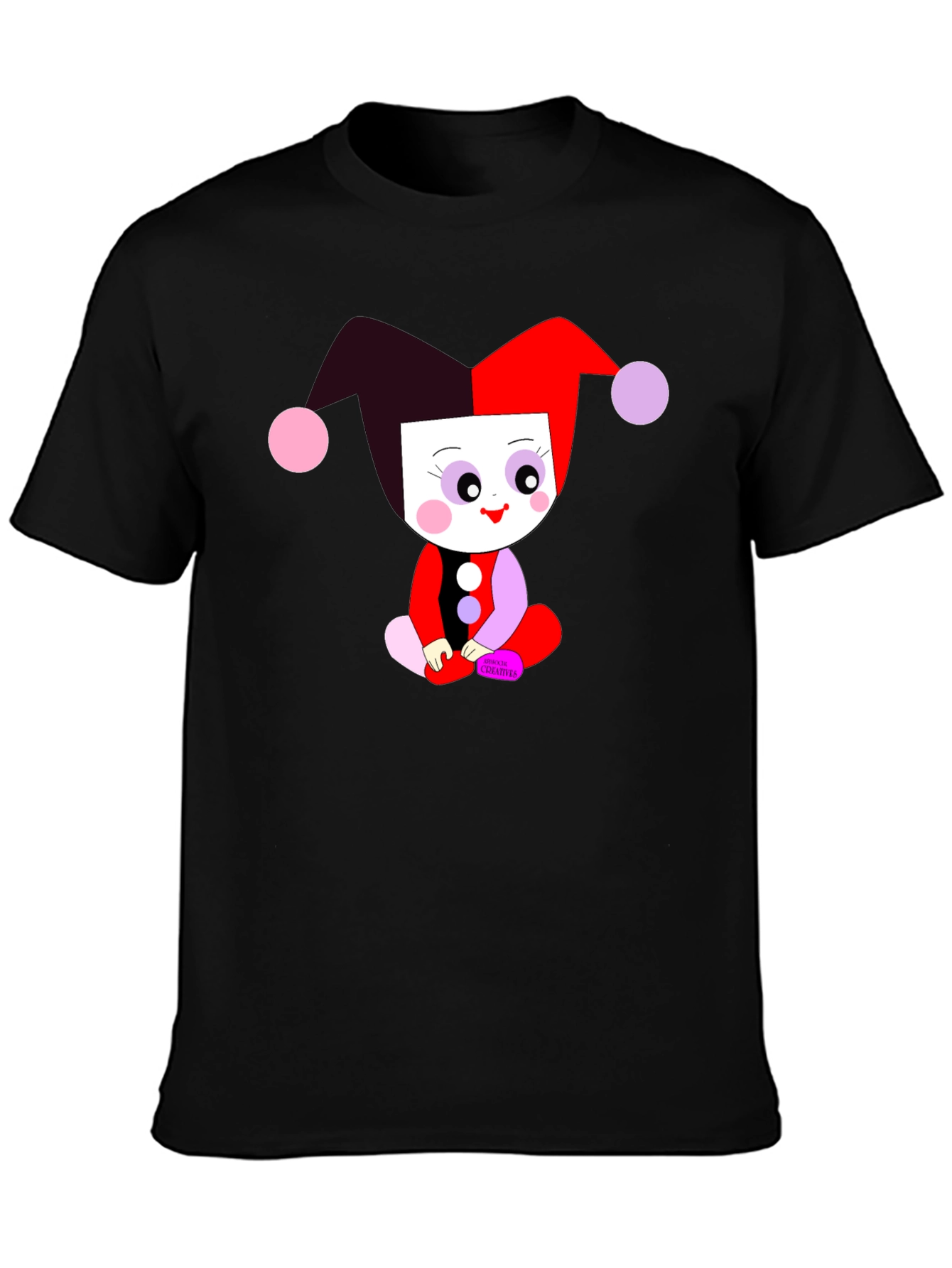 Clown Baby Graphic Tee - Black Cotton Shirt