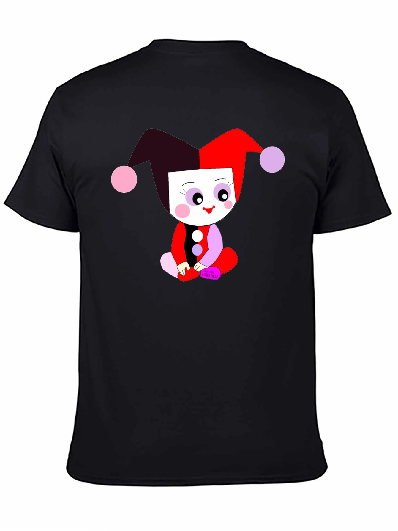 Clown Baby Graphic Tee - Black Cotton Shirt