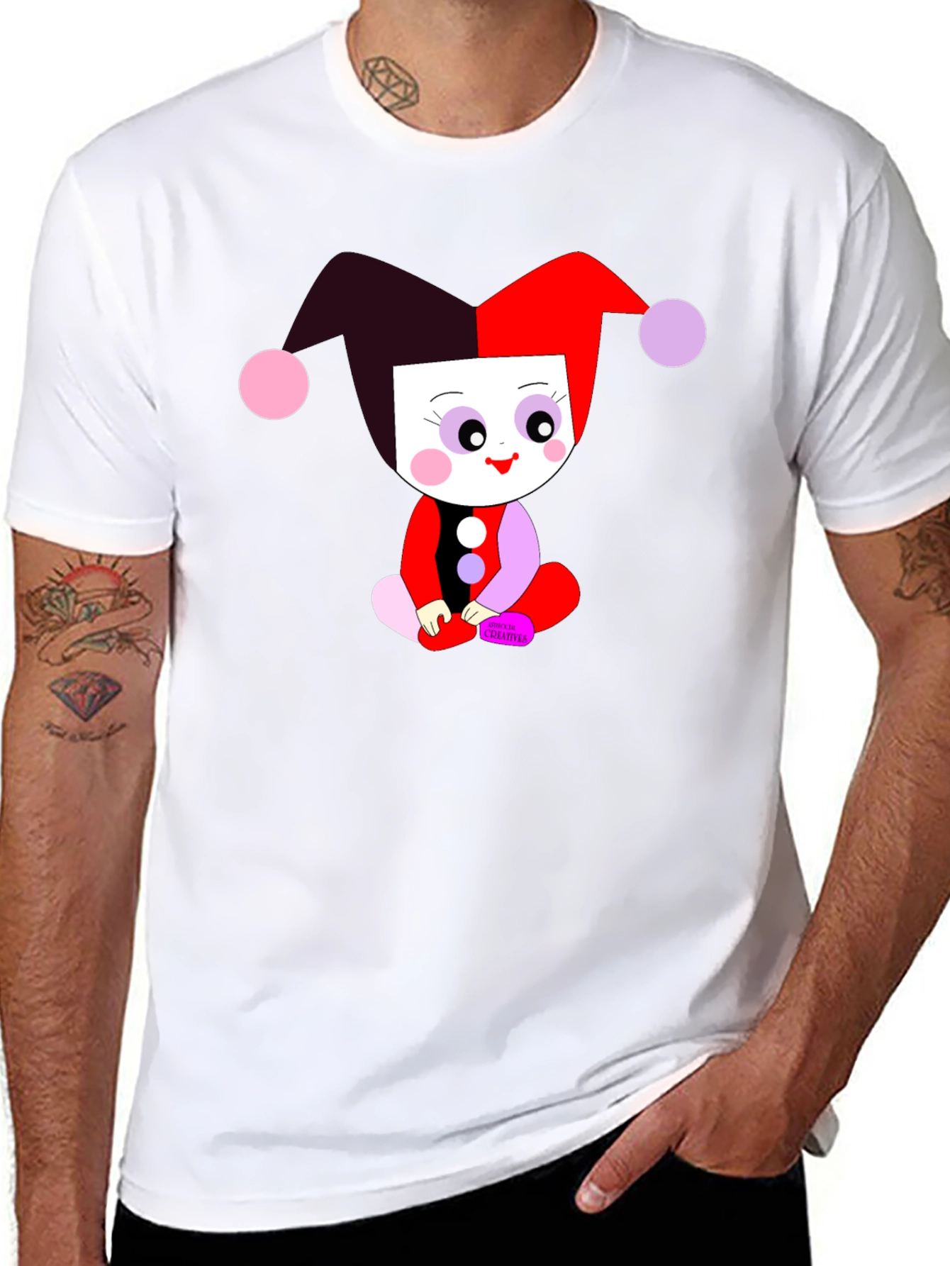 Clown Baby Graphic Tee - Black Cotton Shirt