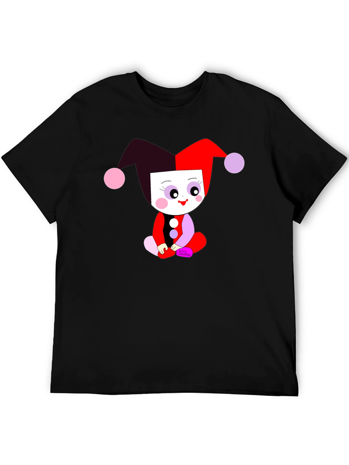 Clown Baby Graphic Tee - Black Cotton Shirt