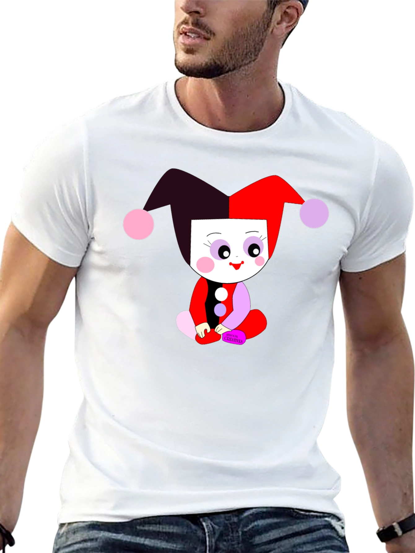 Clown Baby Graphic Tee - Black Cotton Shirt