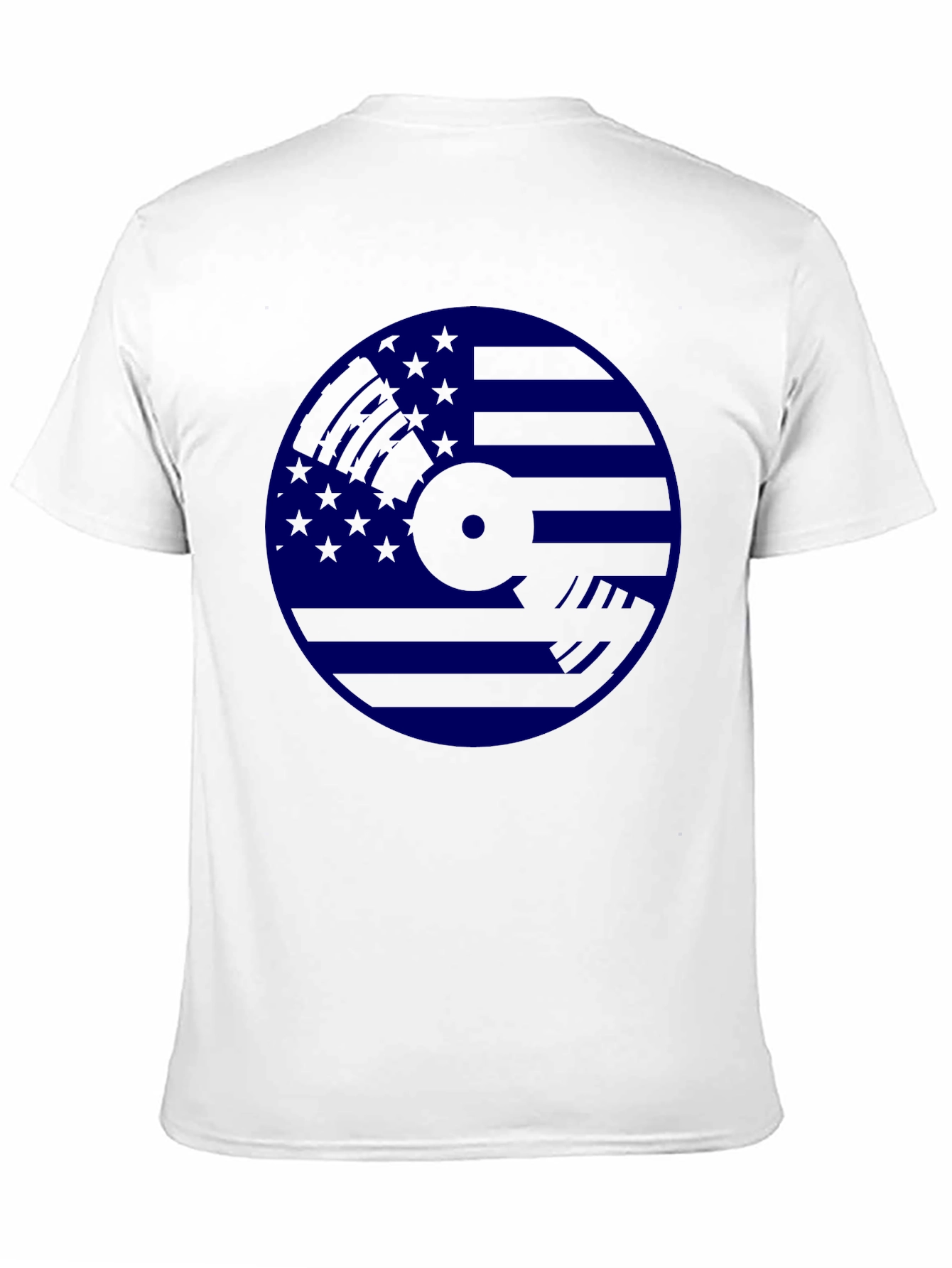 Guitarist USA Flag Graphic Black T-Shirt