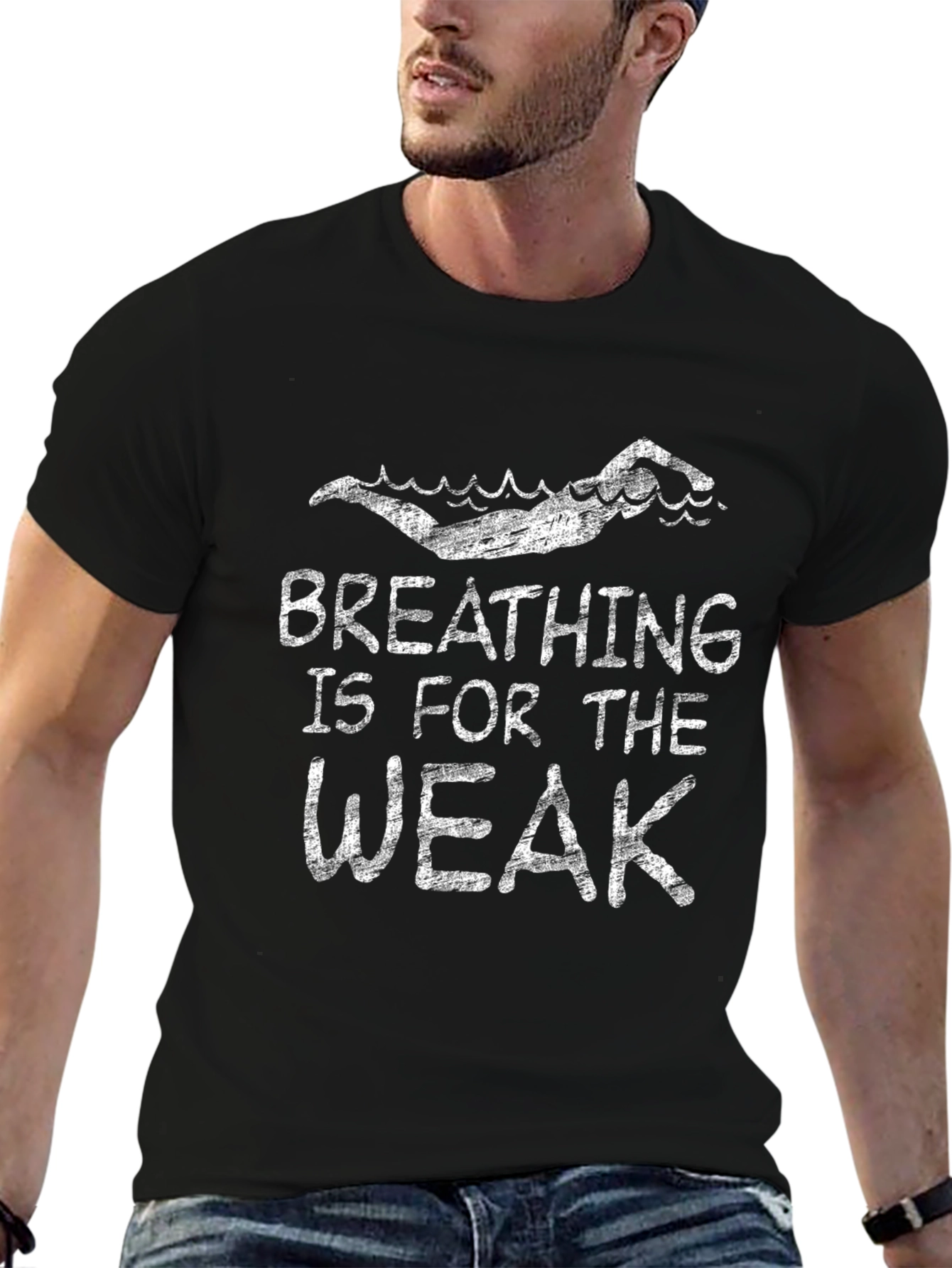 Breathing Is For The Weak Swimmer T-Shirt