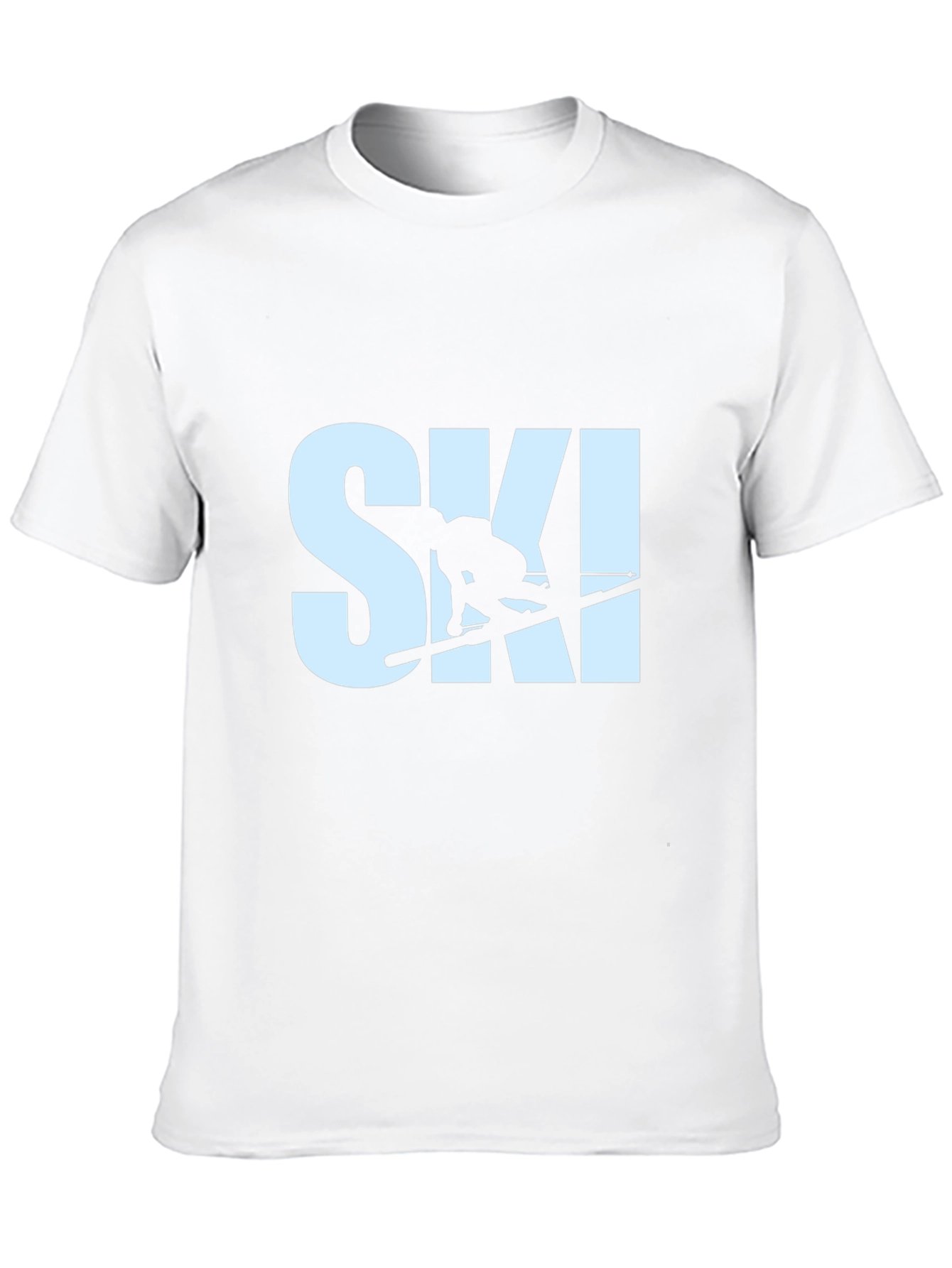 Mens Ski T-Shirt - Black Graphic Tee