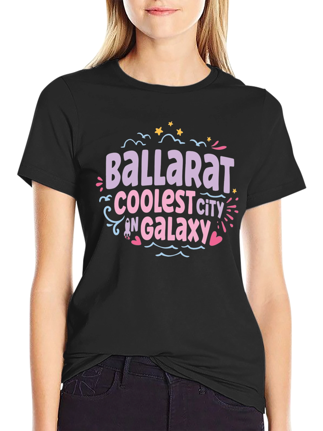 Ballarat Coolest City T-Shirt Galaxy Design