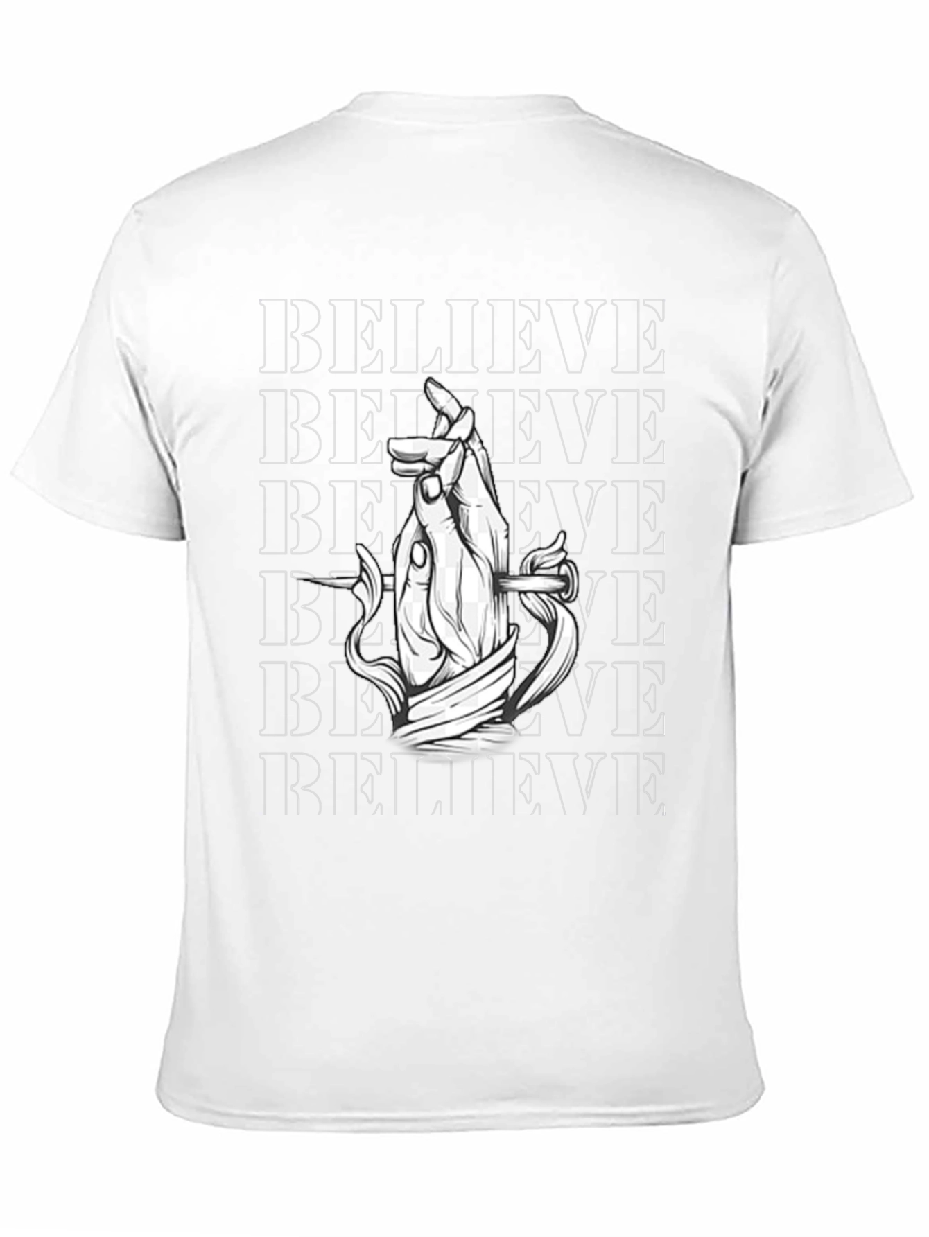 Believe Graphic Print Black T-Shirt
