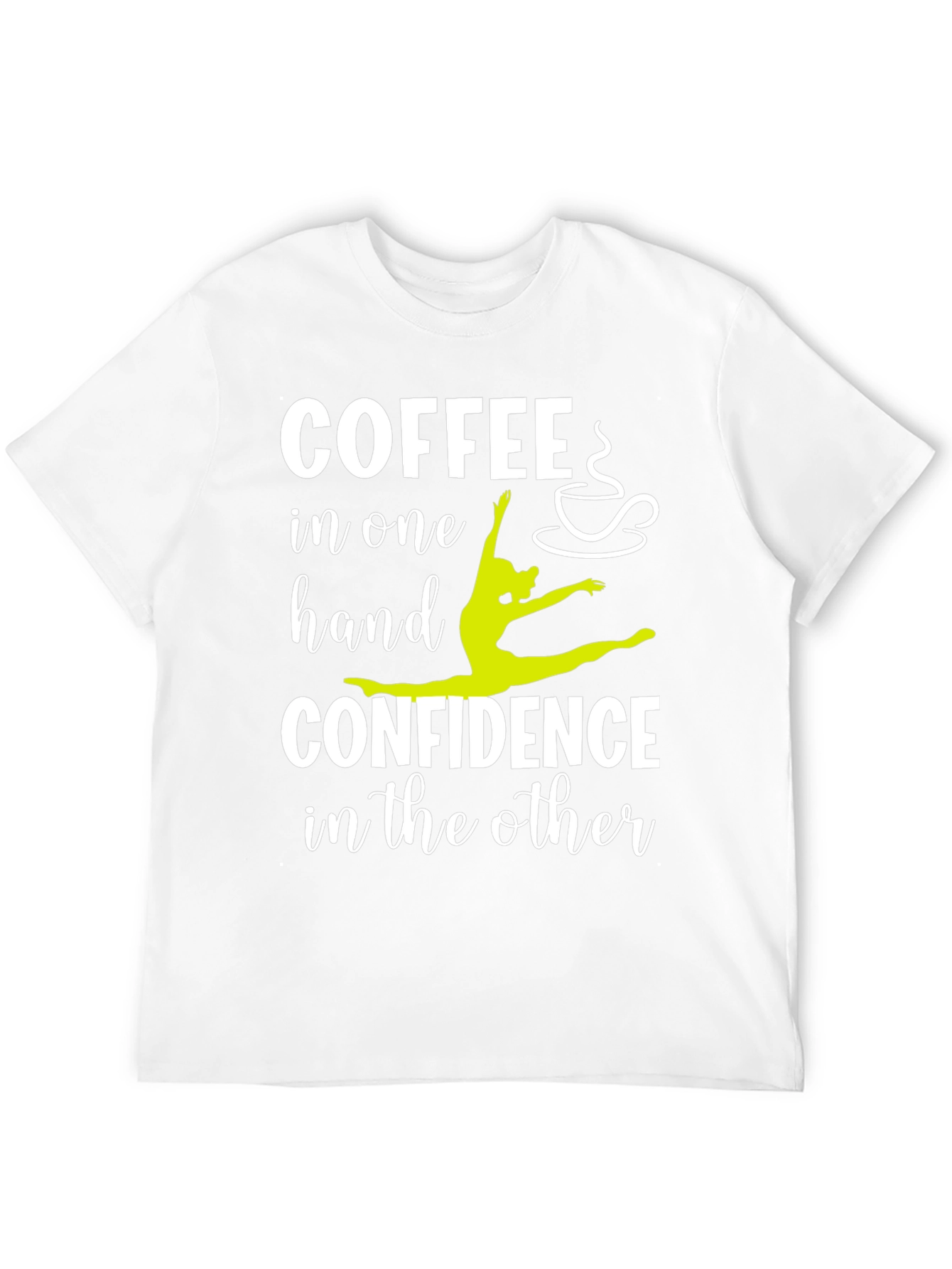 Coffee & Confidence Graphic Tee - Gymnast Design
