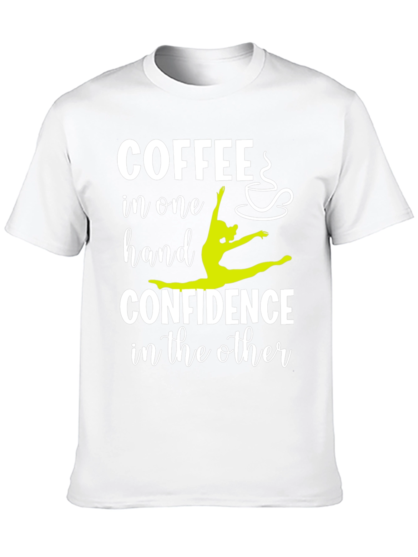 Coffee & Confidence Graphic Tee - Gymnast Design
