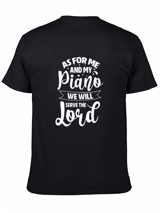 As For Me And My Piano T-Shirt - Christian Musician Tee