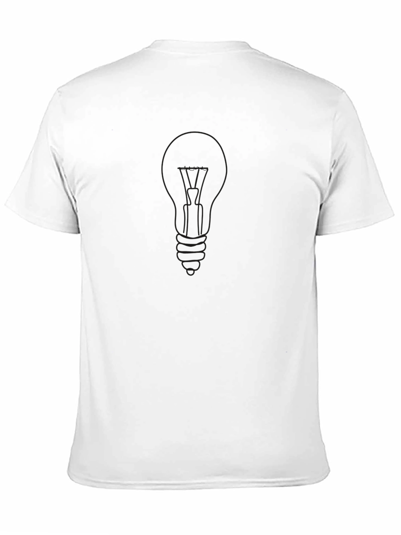 Mens Black Graphic Tee - Light Bulb Design