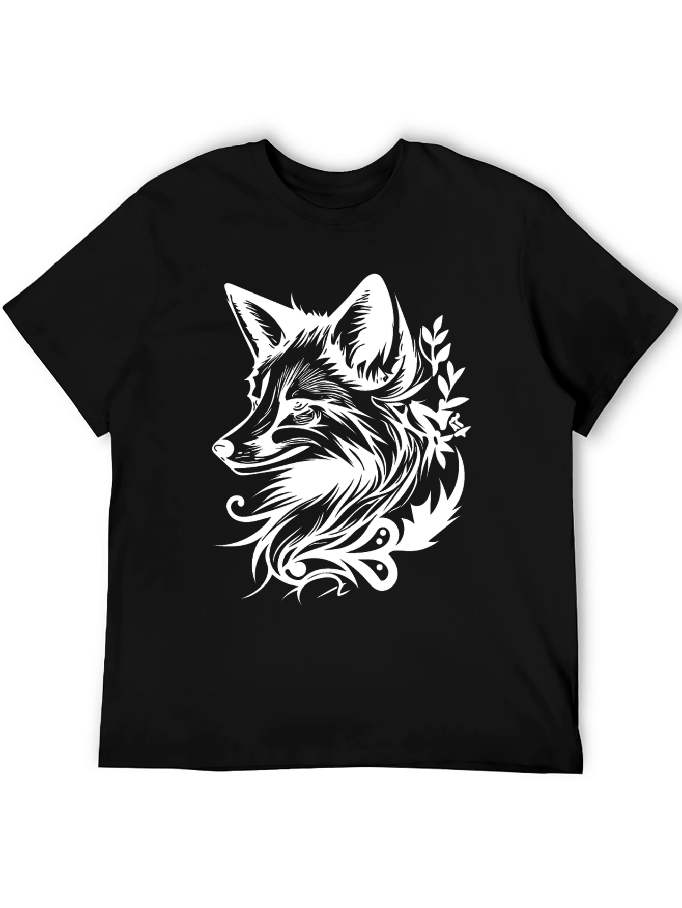 Fox Graphic Tee - Stylish Black T-Shirt
