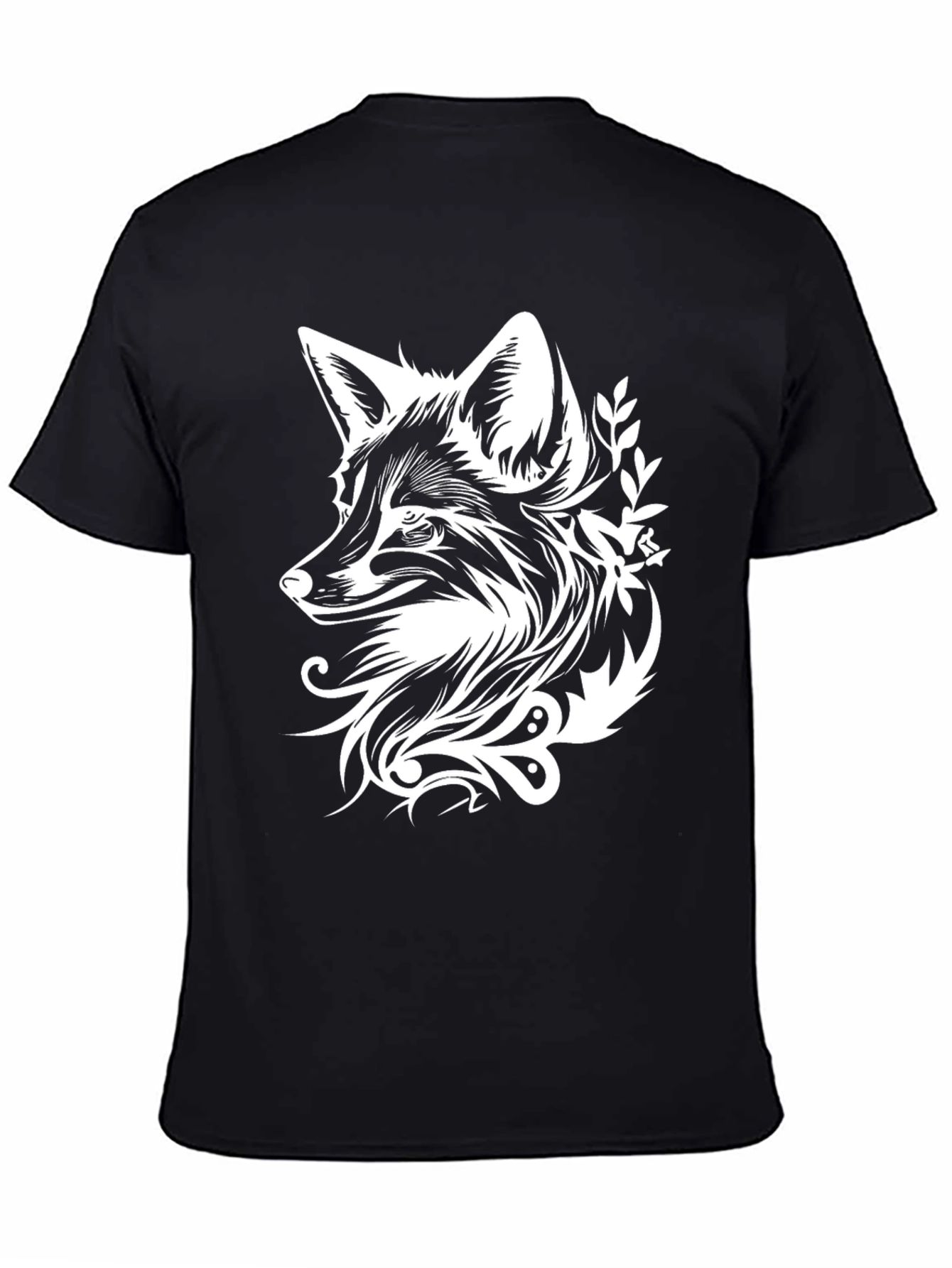 Fox Graphic Tee - Stylish Black T-Shirt