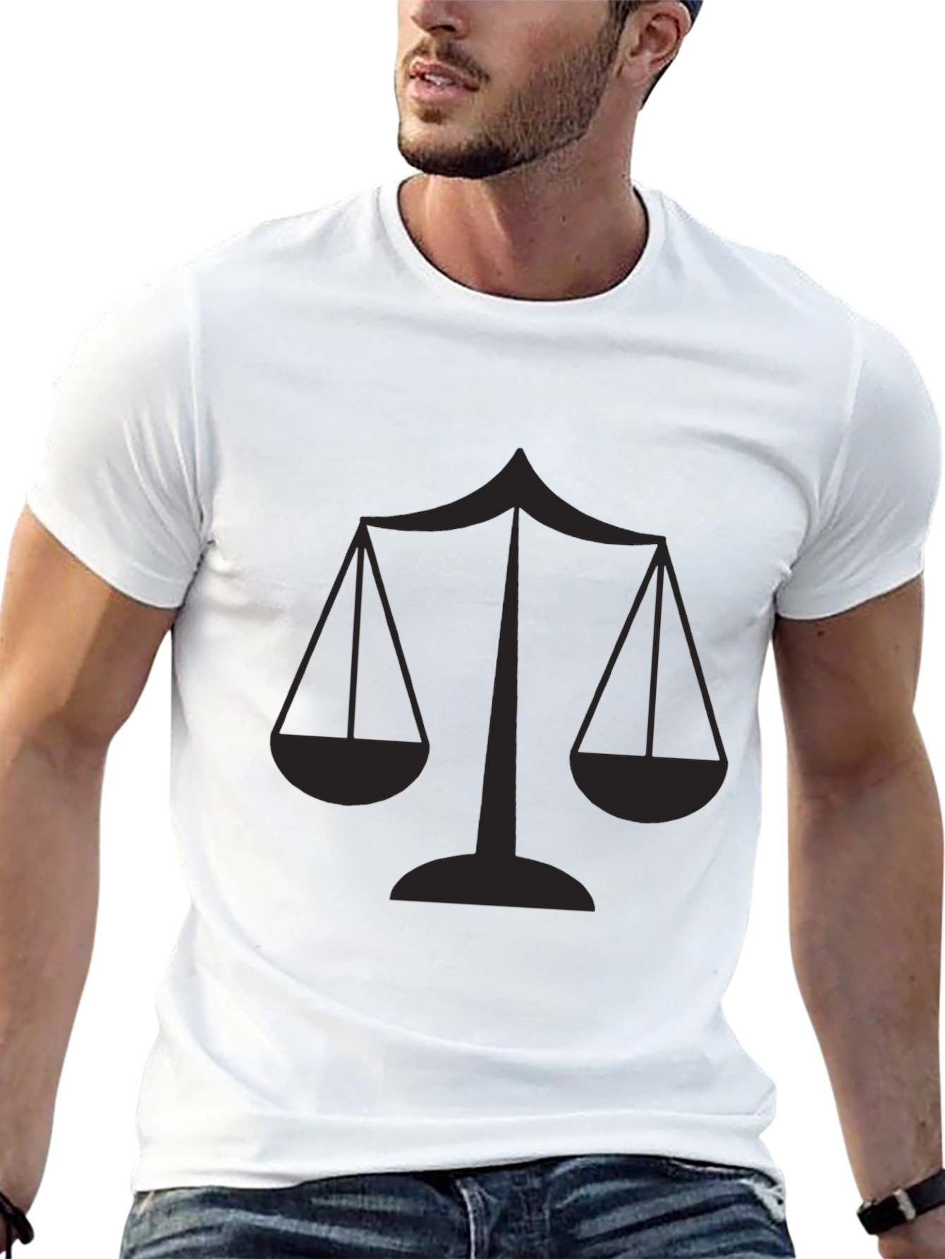 Scales of Justice Graphic Tee - Black