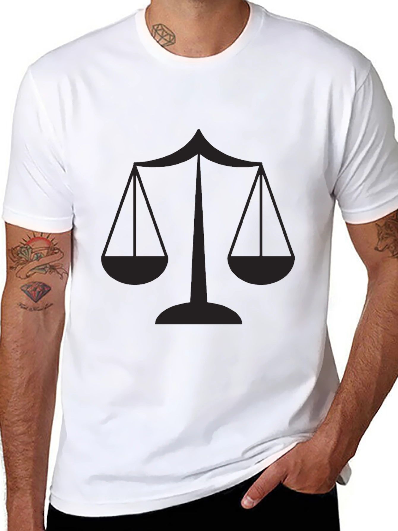 Scales of Justice Graphic Tee - Black