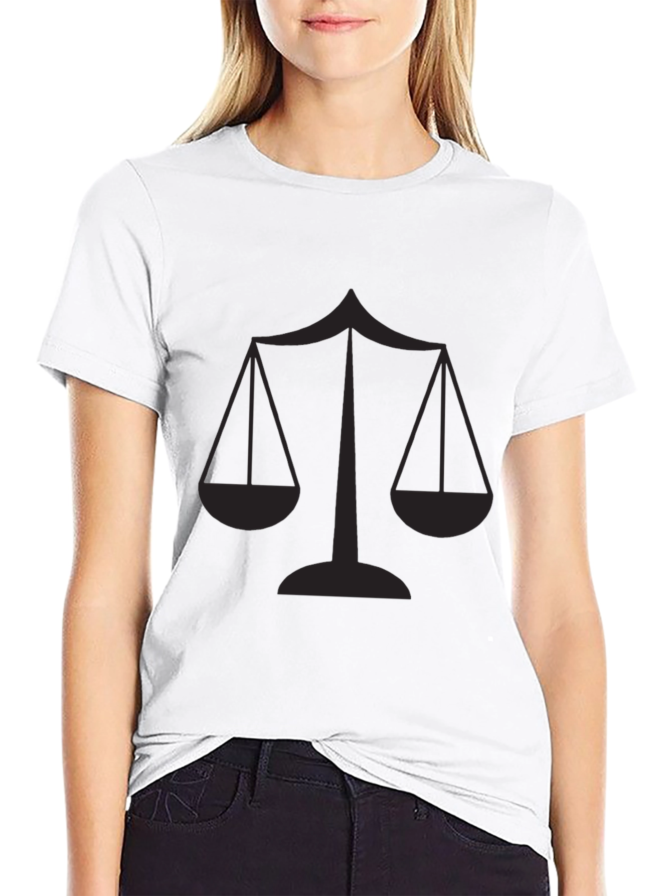 Scales of Justice Graphic Tee - Black
