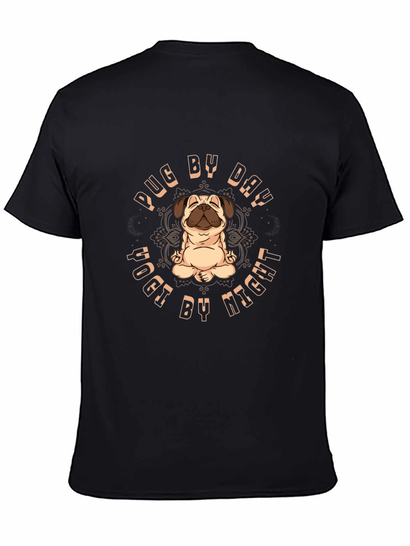 Pug Yoga T-Shirt - Day and Night Zen