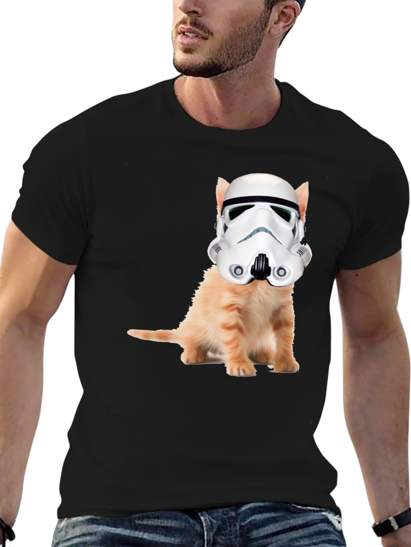 Cat Trooper Black T-Shirt