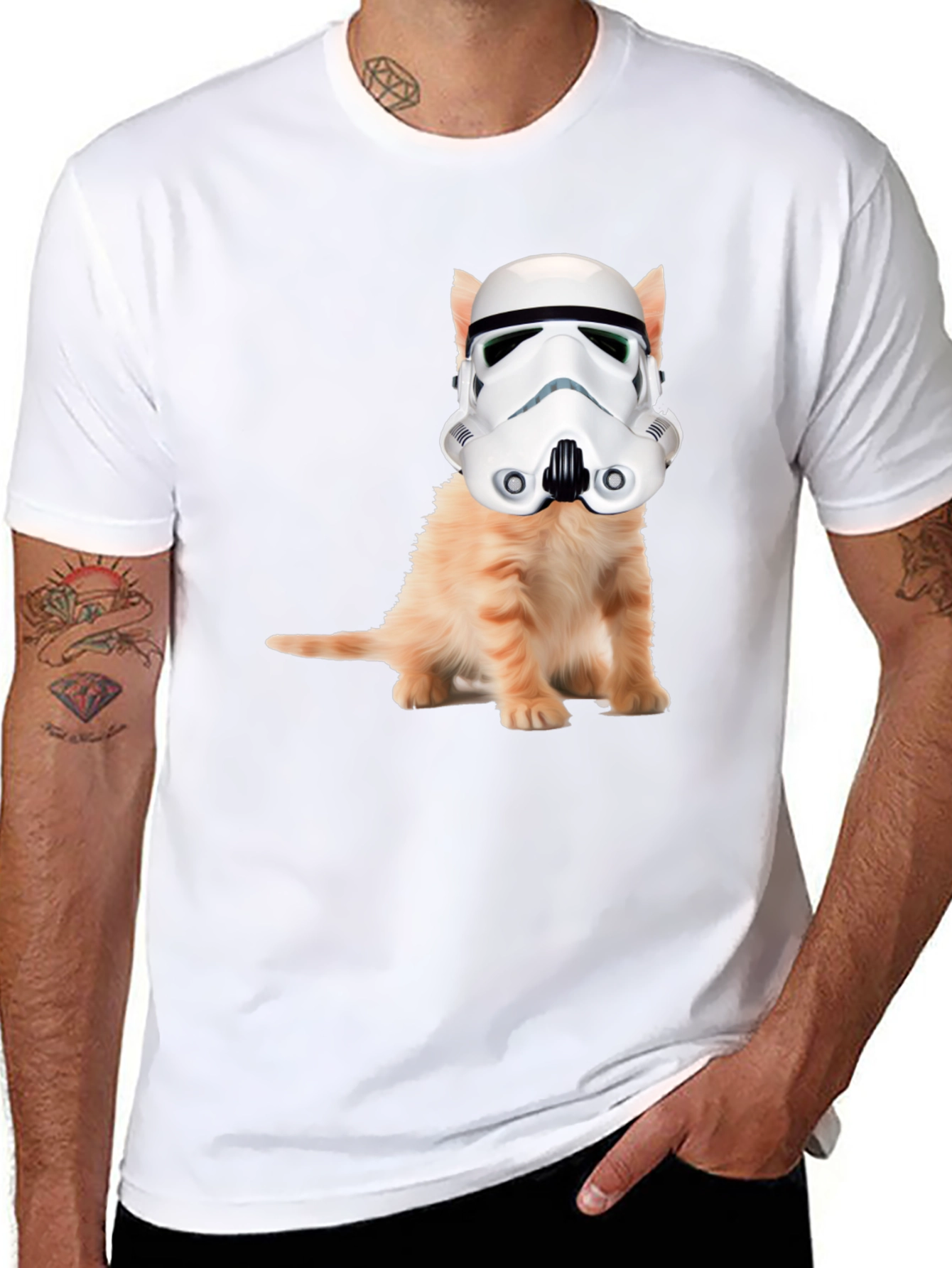 Cat Trooper Black T-Shirt