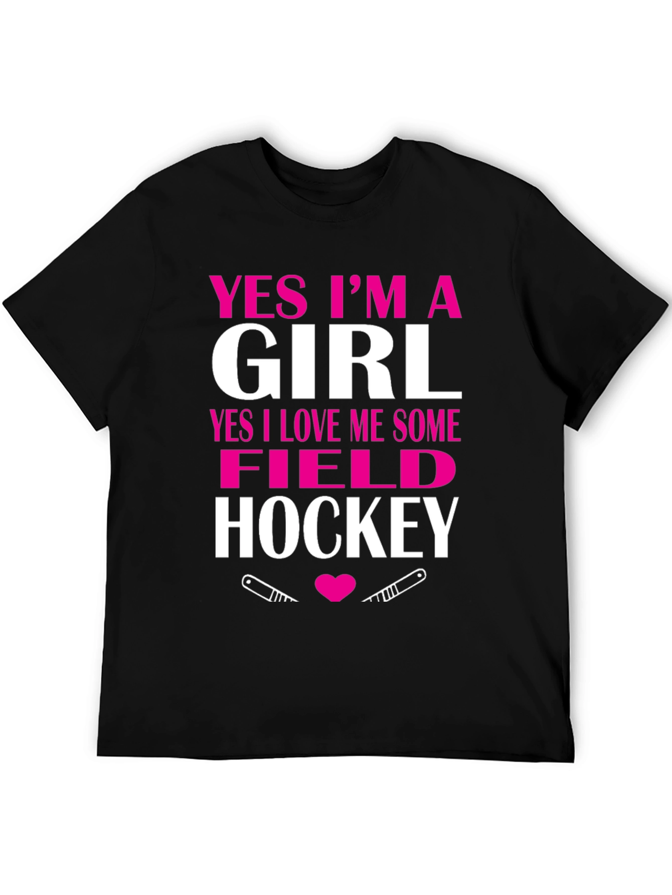 Yes Im A Girl Field Hockey T-Shirt